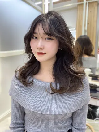 カラー 顔周り/透明感カラー /韓国ヘア/TAKUのヘアスタイル