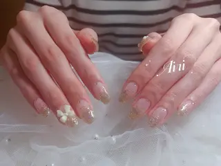 ネイル ネイルサロンAiri 長さ出し·シンプルのネイルデザイン