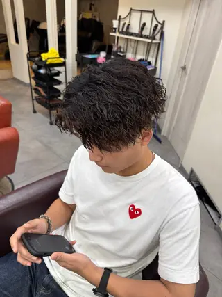 パーマ メンズ 京都駅/メンズサロン 山田司のヘアスタイル