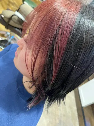 ミディアム カラー 高石 未唯のヘアスタイル