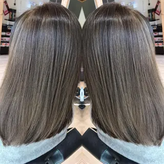 ミディアム カラー 大久保 隆蔵のヘアスタイル