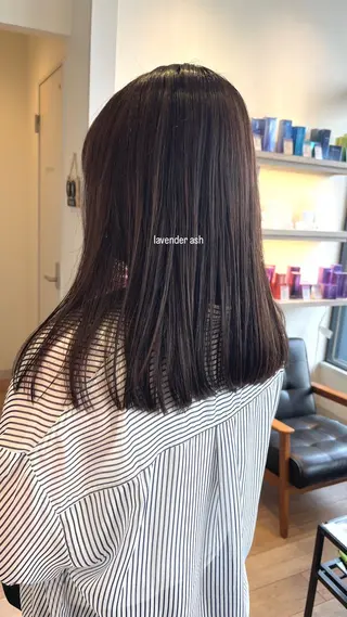 セミロング カラー セジールヘアメゾン所属・韓国レイヤー/透明感 カラー🐈曾根高のヘアスタイル