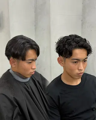 ミディアム 池田 駿のヘアスタイル