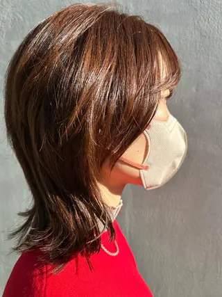 ミディアム カラー mauschen（モイシェン）所属・マンツーマンサロン 髪質改善⭐︎代官山のヘアスタイル
