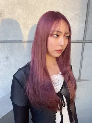 ロング カラー 韓国レイヤー/透明感 /髪質改善/アジキのヘアスタイル