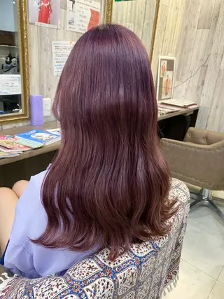 ロング 土屋朱理/ ハイトーンカラーのヘアスタイル