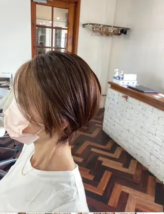 ショート カラー mopa所属・mopa_kaede 暖色カラー/ロングのヘアスタイル