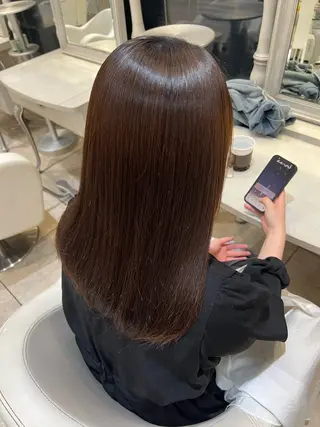 ロング 縮毛矯正／ストレート /yuyaのヘアスタイル