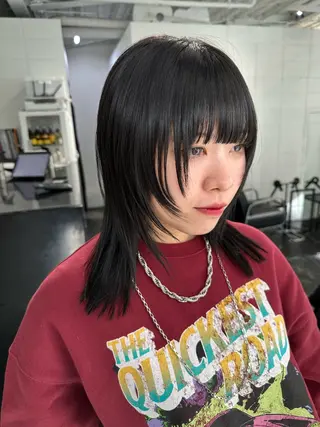 ミディアム カラー レイヤーカット/艶髪 ✨💭KIRARIのヘアスタイル