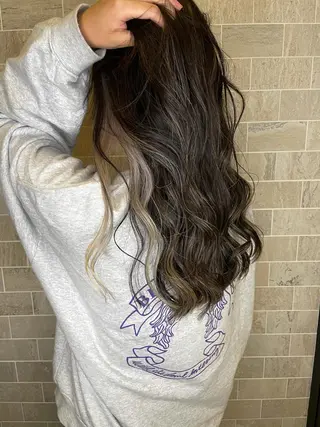 ロング ブリーチ毛矯正.髪質 改善.髪にドラマをのヘアスタイル