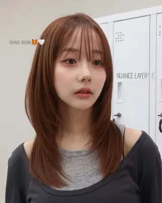 セミロング カラー 後藤 愛美/レイヤーカットのヘアスタイル