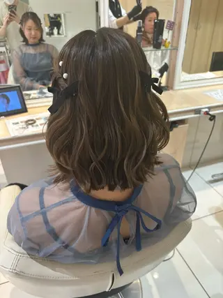 ミディアム 宮永 璃沙のヘアスタイル