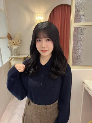 セミロング 桃瀬 綾音 カラーモデル募集中♡のヘアスタイル