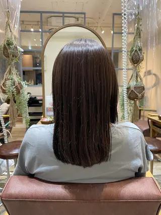 セミロング カラー 巻ける縮毛矯正✨ 木下晴一朗✨のヘアスタイル