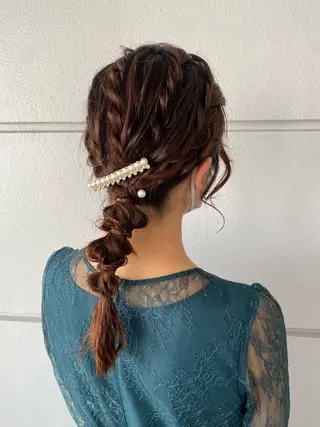 セミロング ヘアアレンジ 髪質改善特化🥣🫧 天神美容室のヘアスタイル