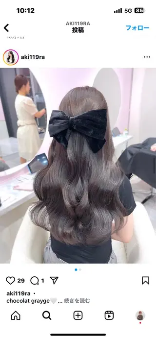 ロング カラー kazuki🍑韓国 トレンド暖色🫗のヘアスタイル