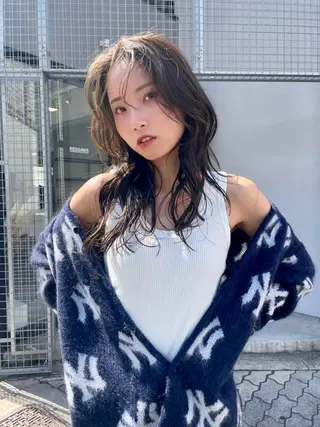 セミロング カラー 小岩 荘太のヘアスタイル