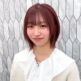 ショート カラー ストンボブ/レイヤー 透明感カラー/ヒデジのヘアスタイル