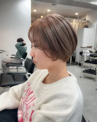 ショート カラー 🎵ぷる艶ハイトーン 柔らかヘア🍅まあやのヘアスタイル