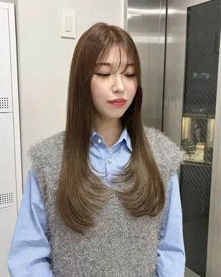 ロング カラー Beleza Era所属・韓国レイヤー/ 縮毛矯正🎀minaのヘアスタイル