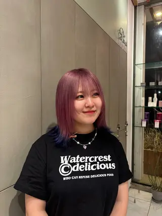 ミディアム ️🩵RINKA/ ハイトーンカラー🩵のヘアスタイル