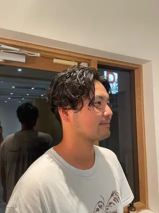 パーマ メンズ 大人ショート/鎌倉/ カット/edA.菫のヘアスタイル