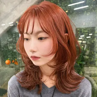 ミディアム カラー Pocket仙台 💚モエリのヘアスタイル