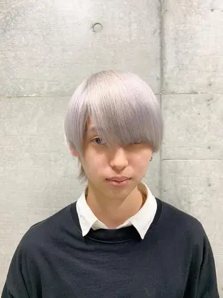 セミロング カラー メンズ THE./ブリーチ 透感カラー/髪質改善のヘアスタイル