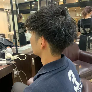 パーマ メンズ AMI ウルフパーマ/メンズのヘアスタイル