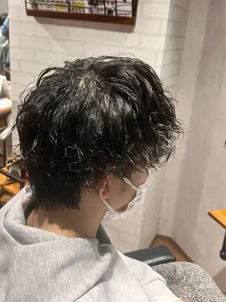 ミディアム パーマ メンズ 土屋 咲希のヘアスタイル