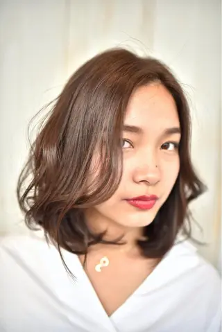 ミディアム カラー hair resort terrasse所属・長尾 圭のヘアスタイル