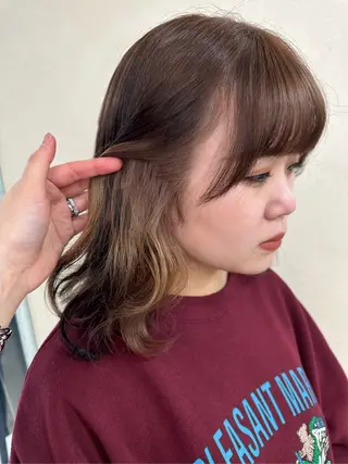 ミディアム カラー 髪質改善/レイヤー/ 艶髪🎀ayaneのヘアスタイル