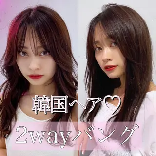 ロング カラー 新宿/韓国風レイヤー 髪質改善/渋谷直樹のヘアスタイル