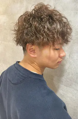 ショート パーマ メンズ 骨格整形カット/ ショート✂️堀夢哉のヘアスタイル