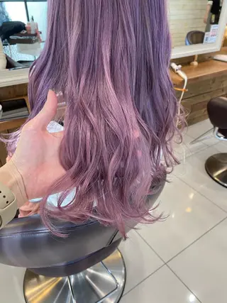 セミロング カラー riho/ブリーチ/ デザインカラー/辻堂のヘアスタイル