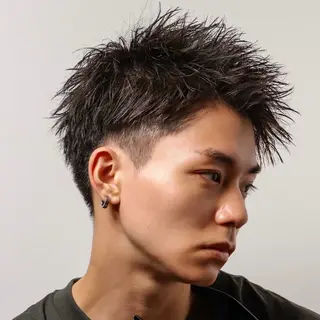 ショート パーマ メンズ メンズサロン/川越/ モリワキフウガのヘアスタイル
