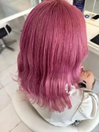 ミディアム カラー エクステ♡ヘアメ 内村麻衣のヘアスタイル