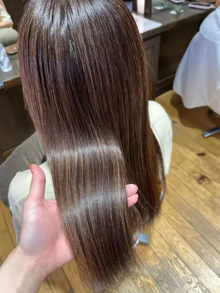 セミロング カラー 赤み消しカラー 🩵かりんのヘアスタイル