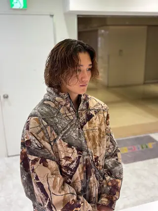 セミロング パーマ 大人っぽベージュ🤍 当日予約◎ヒロトのヘアスタイル