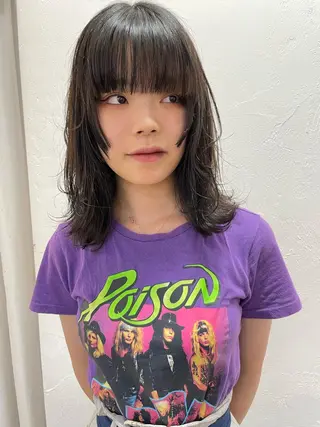 ミディアム ヘアアレンジ 小顔レイヤー×コンパ クトボブ/林隆平のヘアスタイル