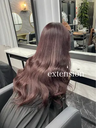 ロング カラー エクステ🩵ブリーチ 韓国ヘア🩵KAEのヘアスタイル