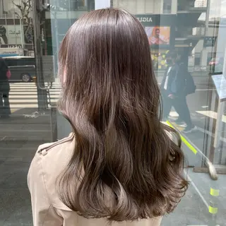 ミディアム ブラウンベージュ🤎 ブリーチなし🤎のヘアスタイル