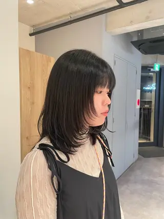 ミディアム 葉月/ボブ/ 透明感カラー／中目黒のヘアスタイル