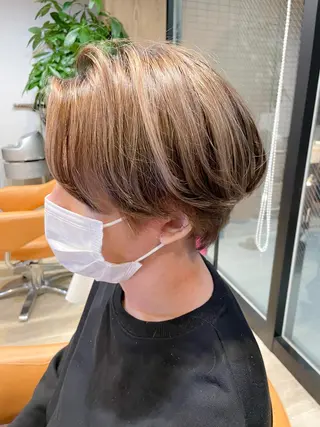 ショート カラー 髪質改善/ブリーチ 田代 龍我のヘアスタイル