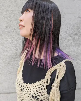 ミディアム カラー ヘアアレンジ 南堀江 möwen ( メーヴェ )所属・mowen RUIのヘアスタイル