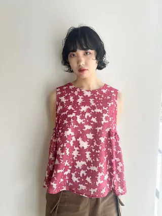 ショート パーマ haco所属・🌿haco / パーマ/ユリナ🕊️のヘアスタイル