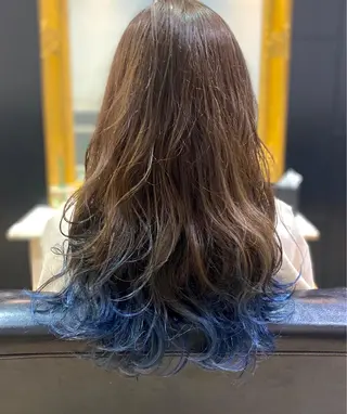 ロング カラー イケダ ハルカのヘアスタイル