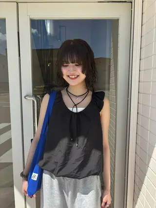 ショート パーマ 桑本 さと子のヘアスタイル