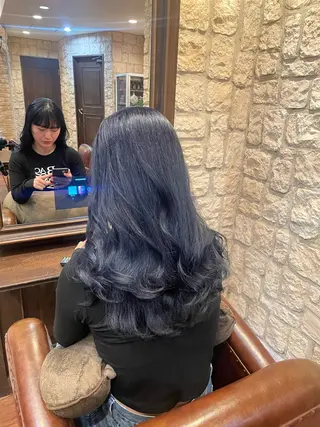 ロング カラー 町田/レイヤーカット ハッシュカット/八木のヘアスタイル