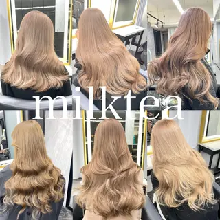 ロング カラー エクステ🩵ブリーチ 韓国ヘア🩵KAEのヘアスタイル